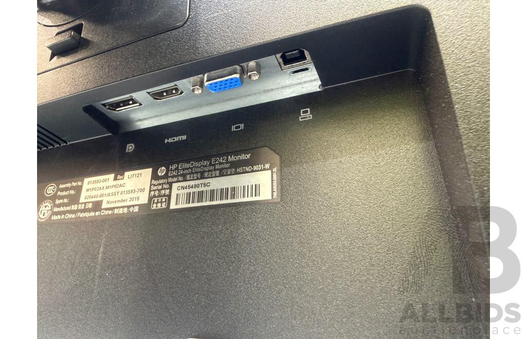 HP EliteDisplay (E242) + Dell P2422H (Not Powering ON)