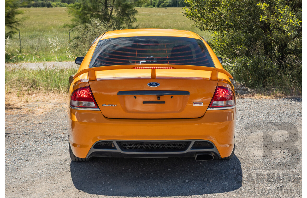 10/2006 Ford FPV F6 Typhoon BF MKII Build 007 4D Sedan Octane Orange Turbo 4.0L