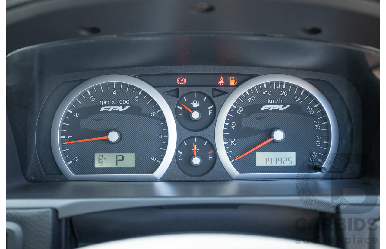 10/2006 Ford FPV F6 Typhoon BF MKII Build 007 4D Sedan Octane Orange Turbo 4.0L