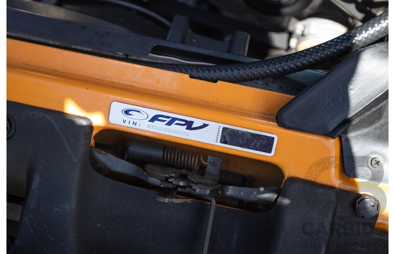 10/2006 Ford FPV F6 Typhoon BF MKII Build 007 4D Sedan Octane Orange Turbo 4.0L