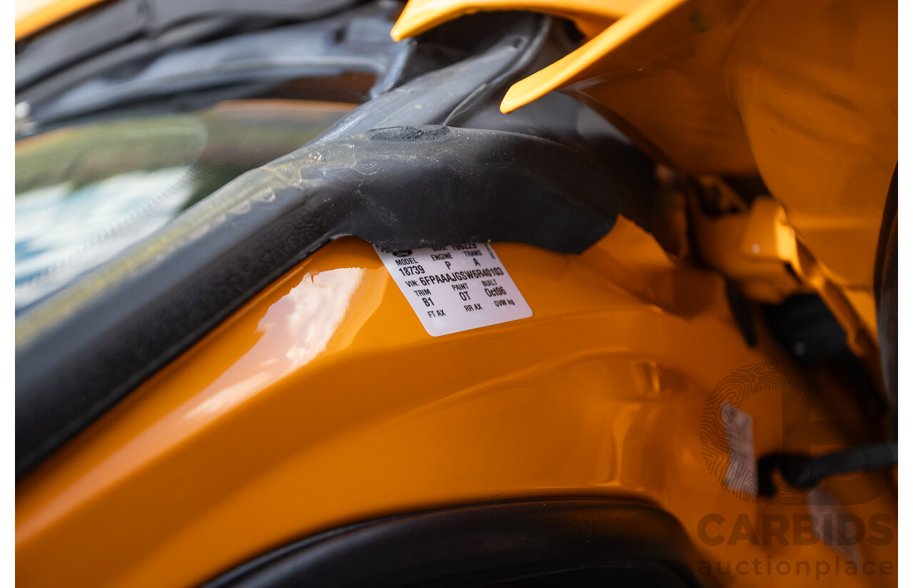 10/2006 Ford FPV F6 Typhoon BF MKII Build 007 4D Sedan Octane Orange Turbo 4.0L