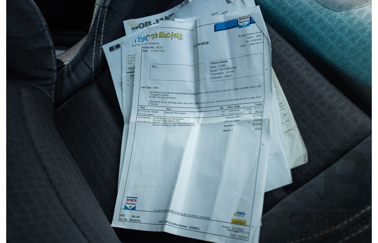 10/2006 Ford FPV F6 Typhoon BF MKII Build 007 4D Sedan Octane Orange Turbo 4.0L