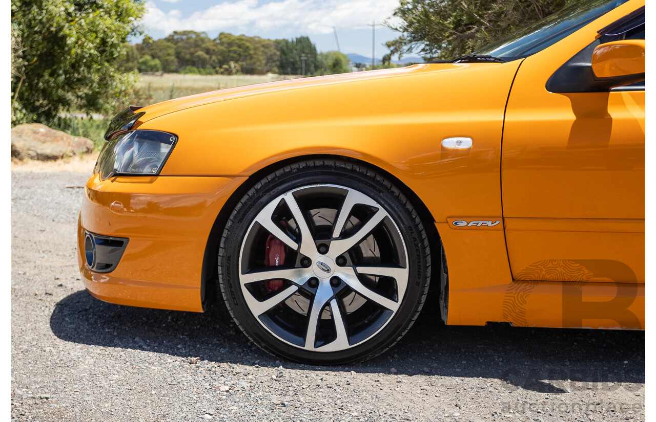 10/2006 Ford FPV F6 Typhoon BF MKII Build 007 4D Sedan Octane Orange Turbo 4.0L