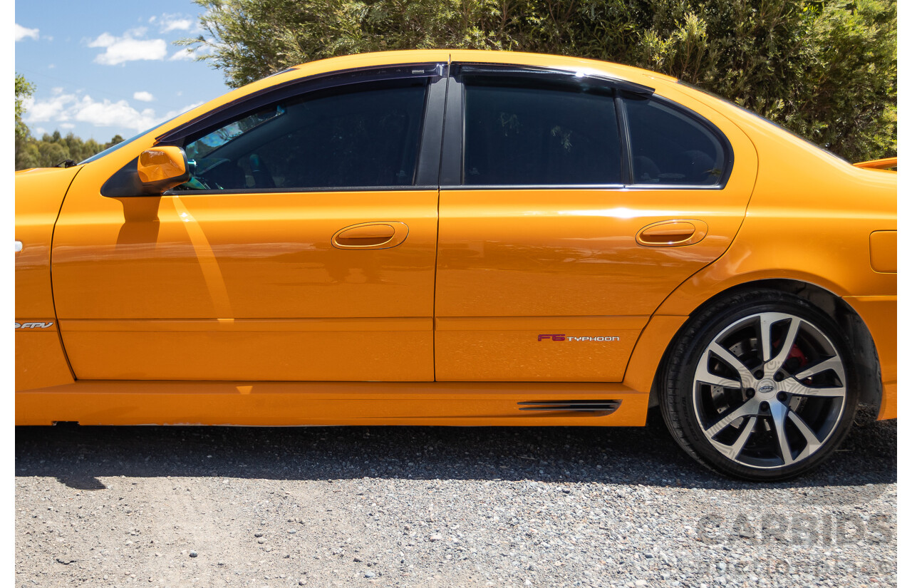 10/2006 Ford FPV F6 Typhoon BF MKII Build 007 4D Sedan Octane Orange Turbo 4.0L