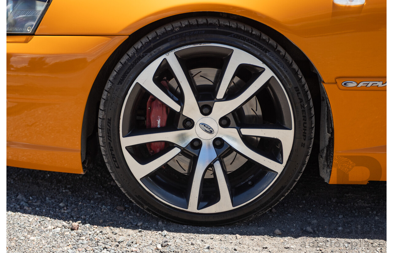 10/2006 Ford FPV F6 Typhoon BF MKII Build 007 4D Sedan Octane Orange Turbo 4.0L