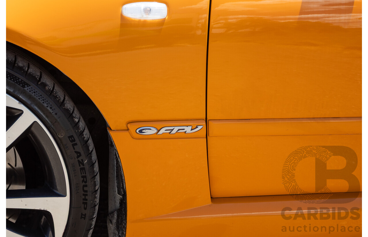 10/2006 Ford FPV F6 Typhoon BF MKII Build 007 4D Sedan Octane Orange Turbo 4.0L