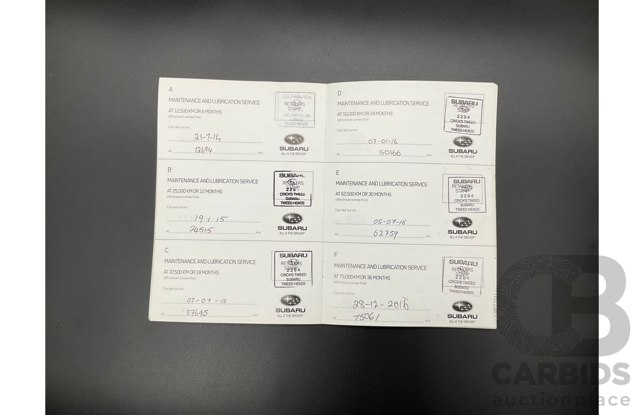 6/2013 Subaru XV 2.0i-S MY13 4d Wagon Satin White Pearl 2.0L