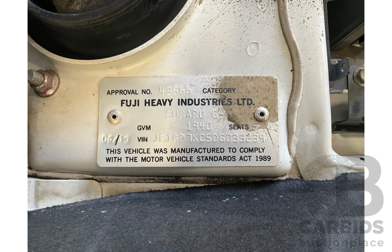 6/2013 Subaru XV 2.0i-S MY13 4d Wagon Satin White Pearl 2.0L