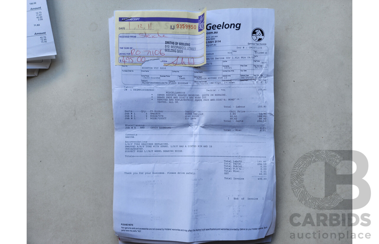 9/2007 Holden Barina  TK MY07 3d Hatchback Silver 1.6L