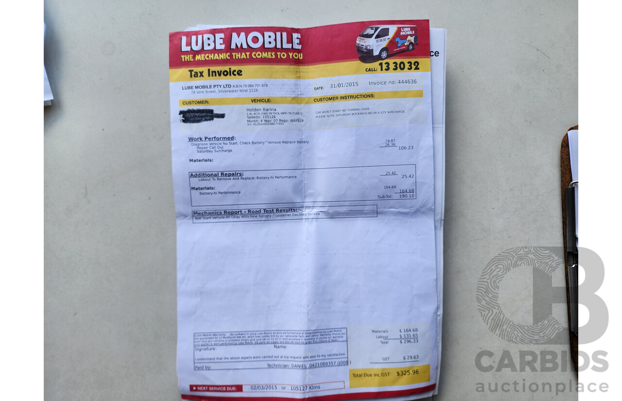 9/2007 Holden Barina  TK MY07 3d Hatchback Silver 1.6L