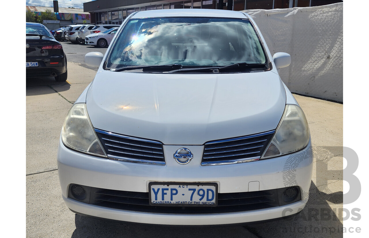 3/2008 Nissan Tiida ST C11 MY07 4d Sedan White 1.8L