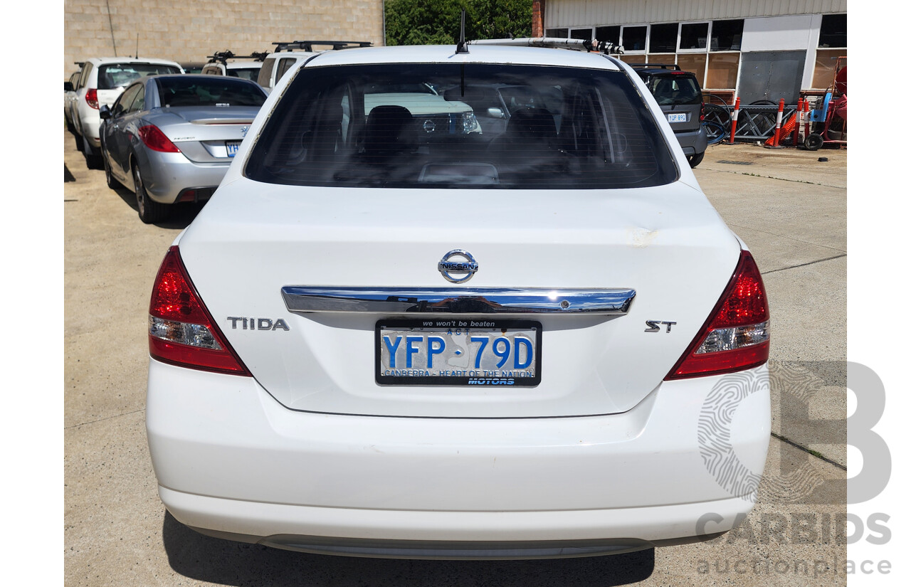 3/2008 Nissan Tiida ST C11 MY07 4d Sedan White 1.8L