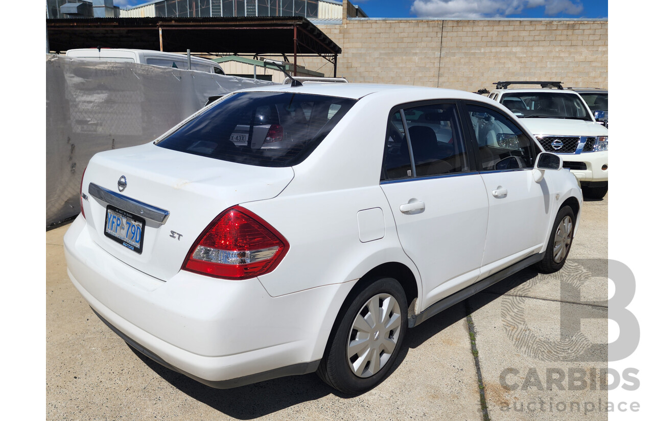 3/2008 Nissan Tiida ST C11 MY07 4d Sedan White 1.8L