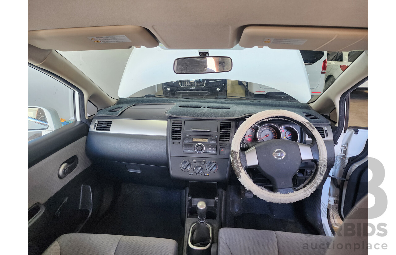 3/2008 Nissan Tiida ST C11 MY07 4d Sedan White 1.8L