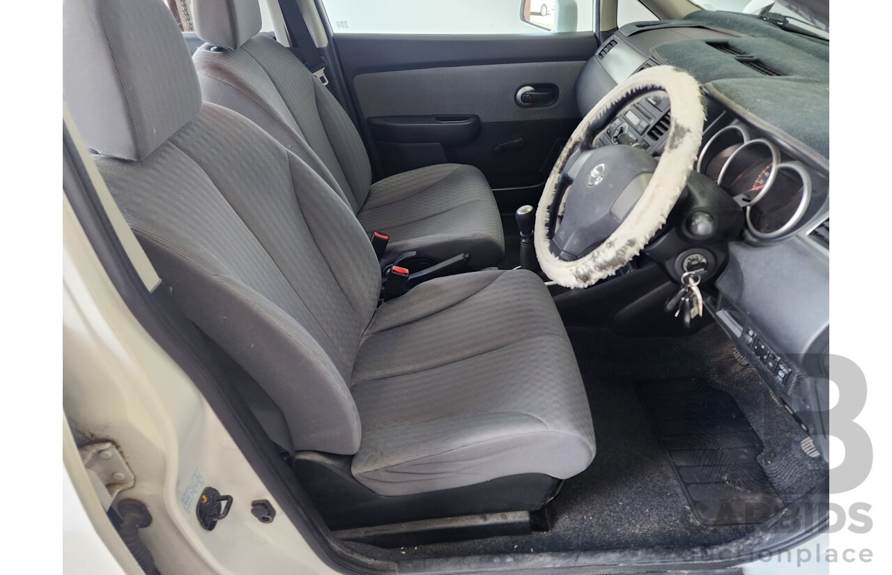 3/2008 Nissan Tiida ST C11 MY07 4d Sedan White 1.8L