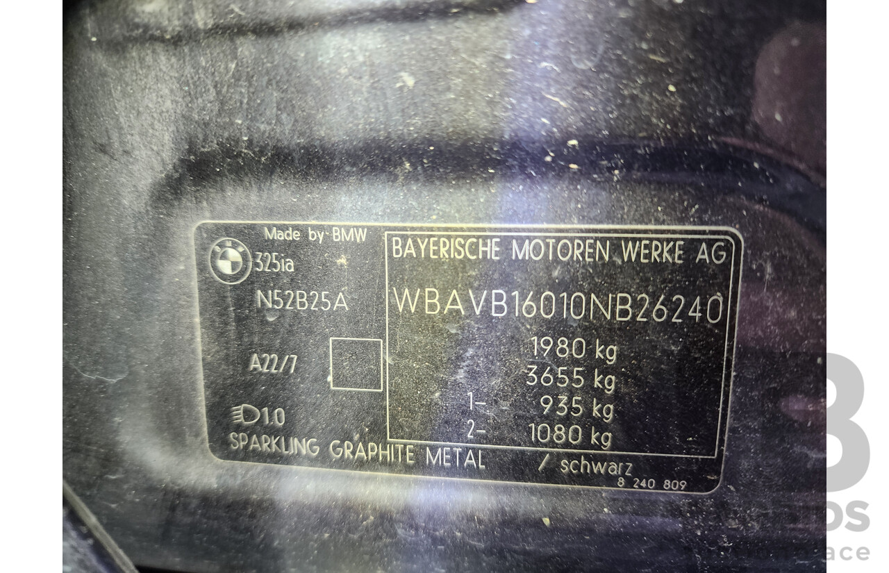 10/2005 Bmw 3 25i E90 4d Sedan Grey 2.5L