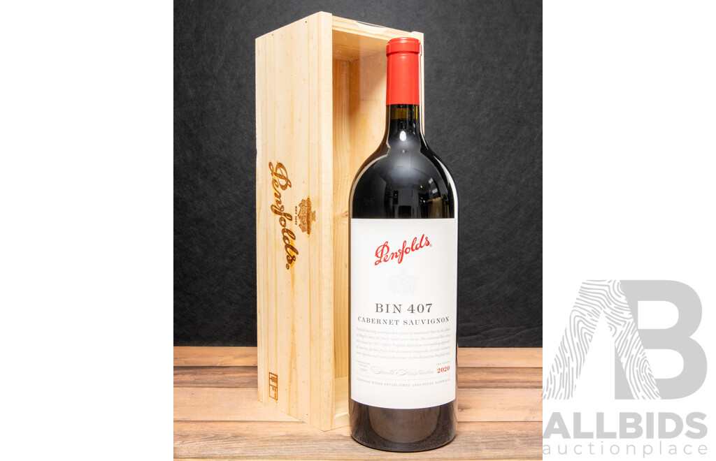 Penfolds Bin 407 Cabernet Sauvignon Vintage 2020 Magnum