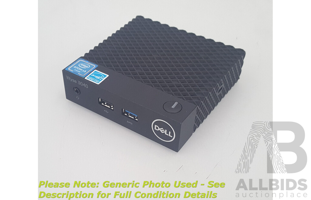 Dell Wyse 3040 Intel Atom x5 (Z8350) 1.44GHz-1.92GHz 4-Core CPU Thin Client w/ Power Supply