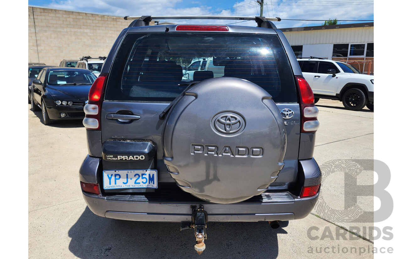 4/2007 Toyota Landcruiser Prado GXL (4x4) GRJ120R MY07 4d Wagon Grey 4.0L