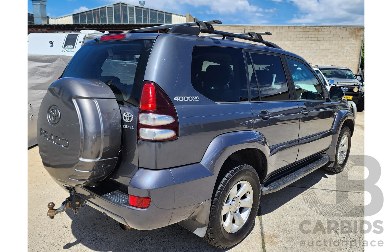 4/2007 Toyota Landcruiser Prado GXL (4x4) GRJ120R MY07 4d Wagon Grey 4.0L