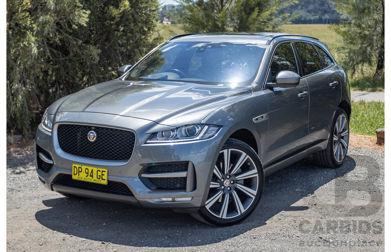7/2016 Jaguar F-Pace 35t R-Sport (AWD) 4D Wagon Ammonite Grey Metallic Supercharged V6 3.0L