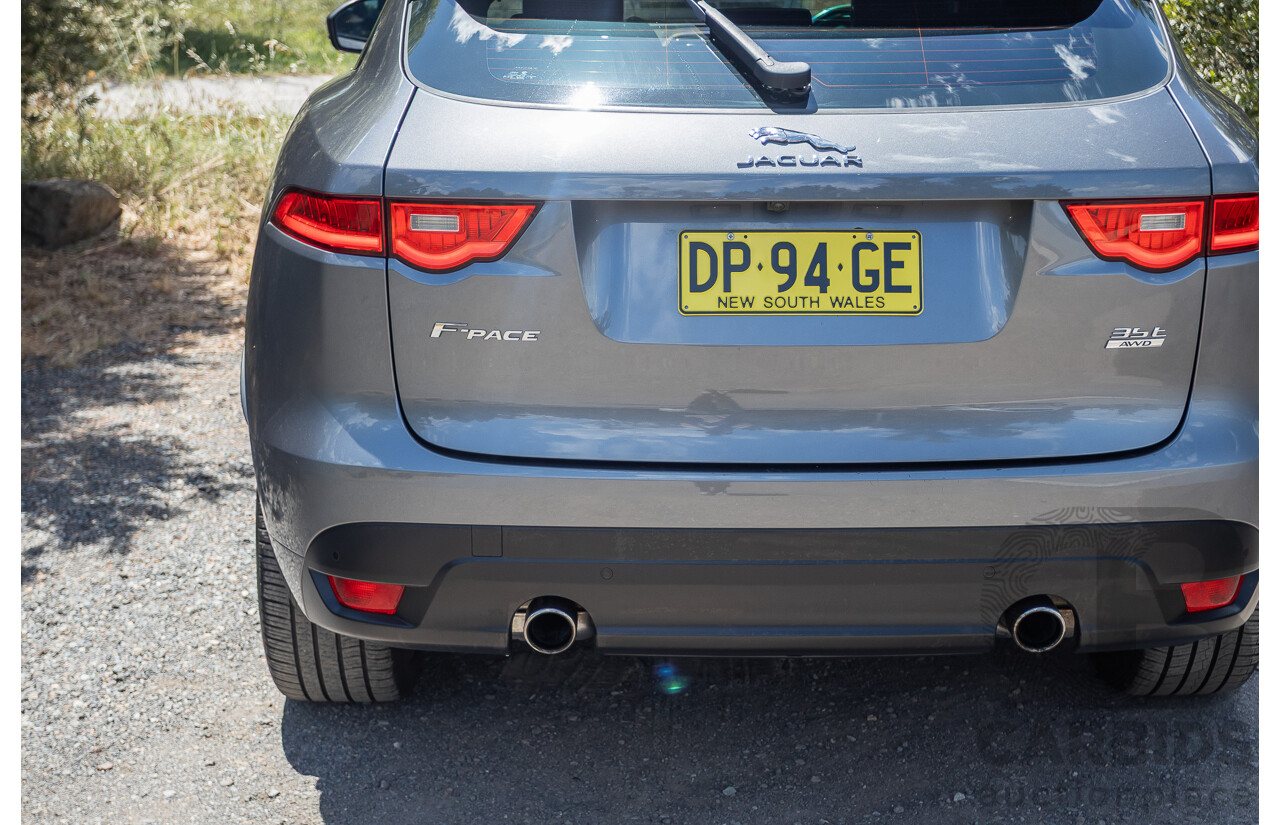 7/2016 Jaguar F-Pace 35t R-Sport (AWD) 4D Wagon Ammonite Grey Metallic Supercharged V6 3.0L