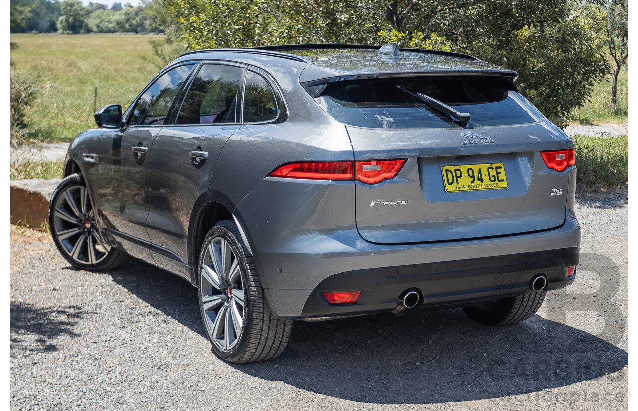 7/2016 Jaguar F-Pace 35t R-Sport (AWD) 4D Wagon Ammonite Grey Metallic Supercharged V6 3.0L