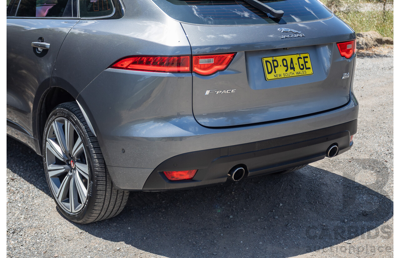 7/2016 Jaguar F-Pace 35t R-Sport (AWD) 4D Wagon Ammonite Grey Metallic Supercharged V6 3.0L