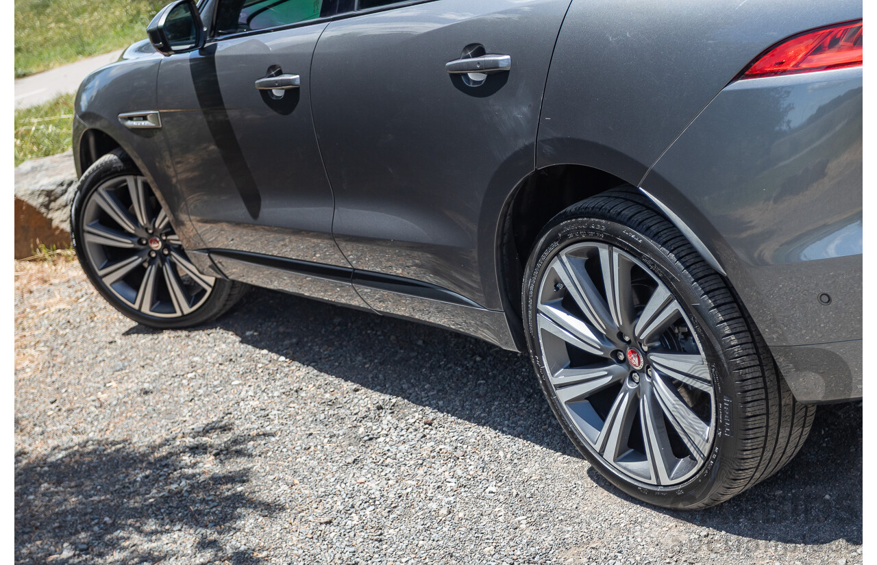 7/2016 Jaguar F-Pace 35t R-Sport (AWD) 4D Wagon Ammonite Grey Metallic Supercharged V6 3.0L