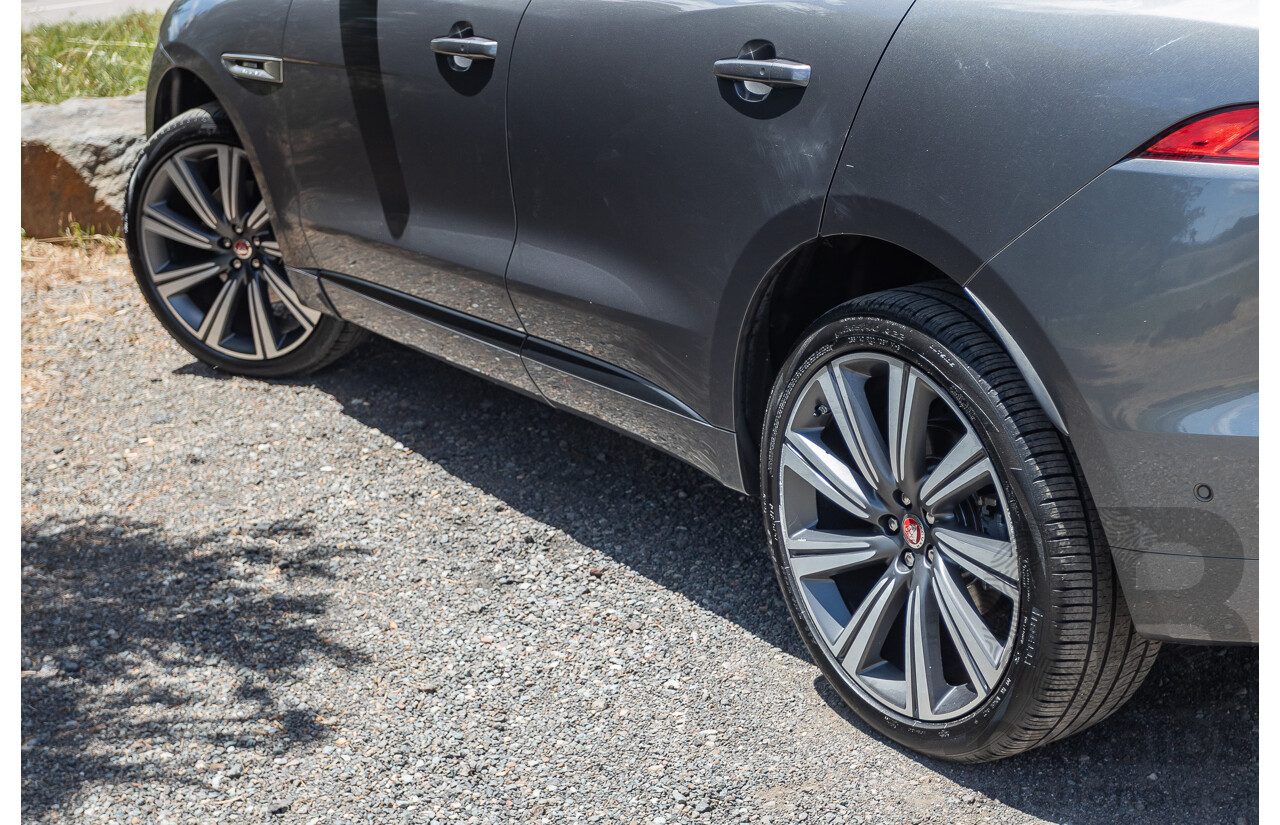 7/2016 Jaguar F-Pace 35t R-Sport (AWD) 4D Wagon Ammonite Grey Metallic Supercharged V6 3.0L