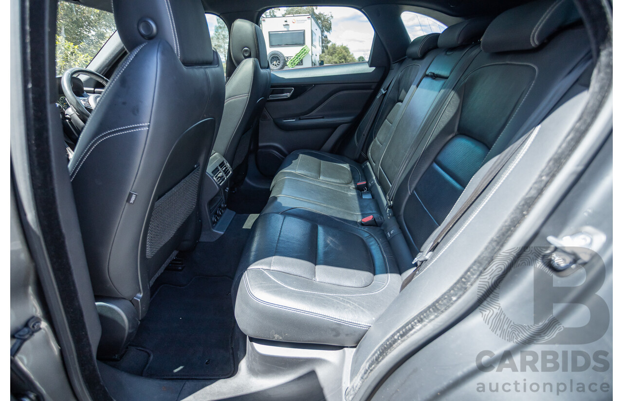 7/2016 Jaguar F-Pace 35t R-Sport (AWD) 4D Wagon Ammonite Grey Metallic Supercharged V6 3.0L