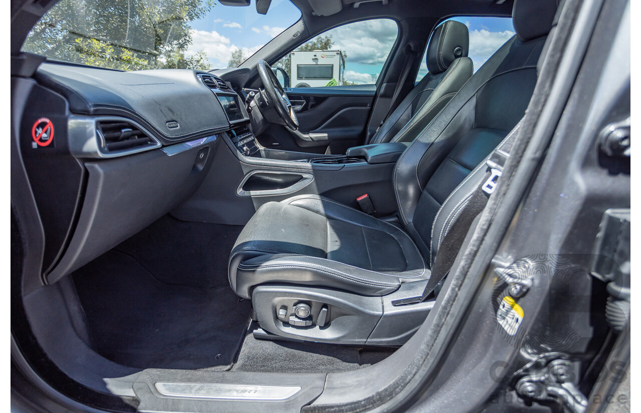 7/2016 Jaguar F-Pace 35t R-Sport (AWD) 4D Wagon Ammonite Grey Metallic Supercharged V6 3.0L
