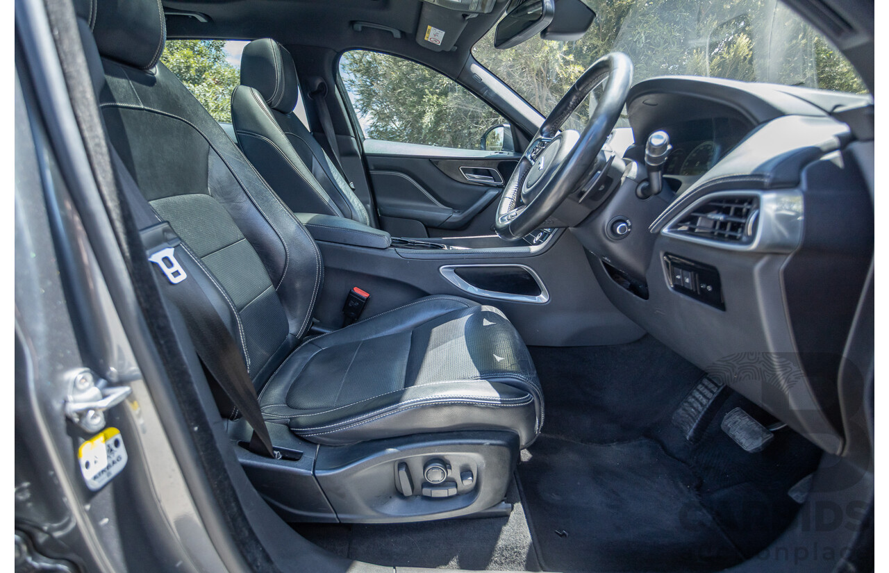7/2016 Jaguar F-Pace 35t R-Sport (AWD) 4D Wagon Ammonite Grey Metallic Supercharged V6 3.0L
