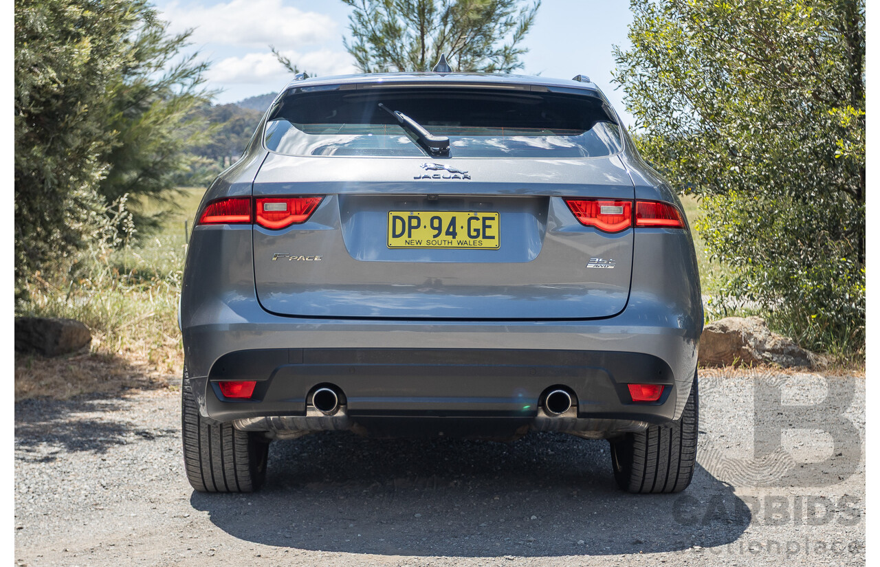 7/2016 Jaguar F-Pace 35t R-Sport (AWD) 4D Wagon Ammonite Grey Metallic Supercharged V6 3.0L