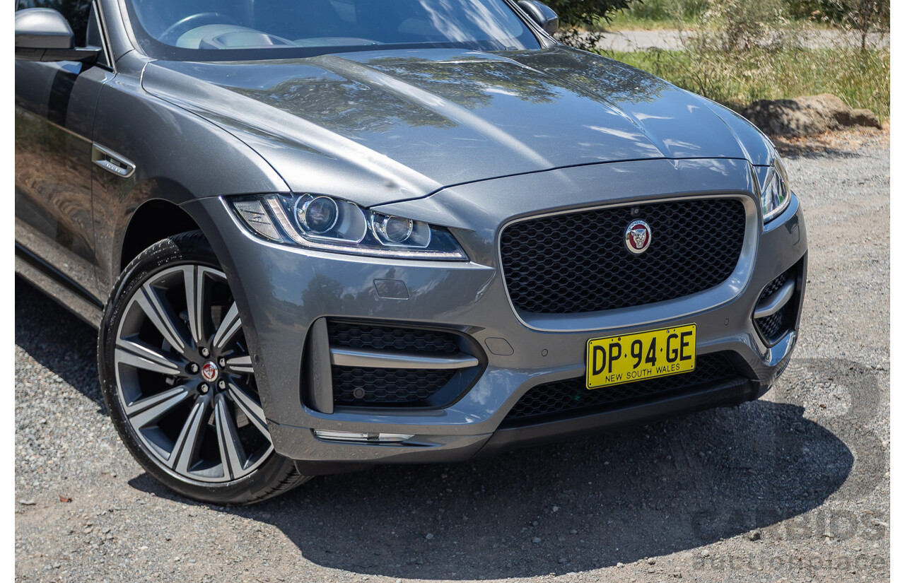 7/2016 Jaguar F-Pace 35t R-Sport (AWD) 4D Wagon Ammonite Grey Metallic Supercharged V6 3.0L