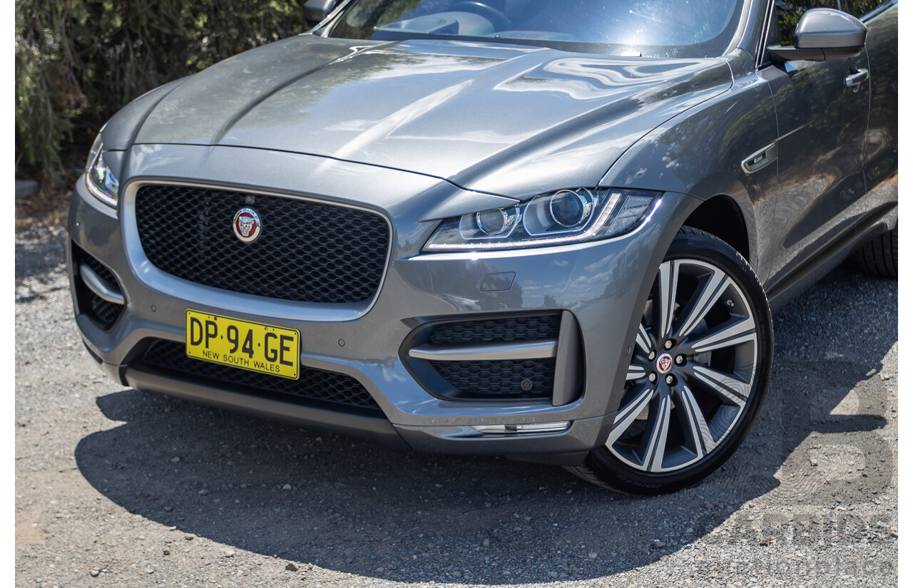 7/2016 Jaguar F-Pace 35t R-Sport (AWD) 4D Wagon Ammonite Grey Metallic Supercharged V6 3.0L