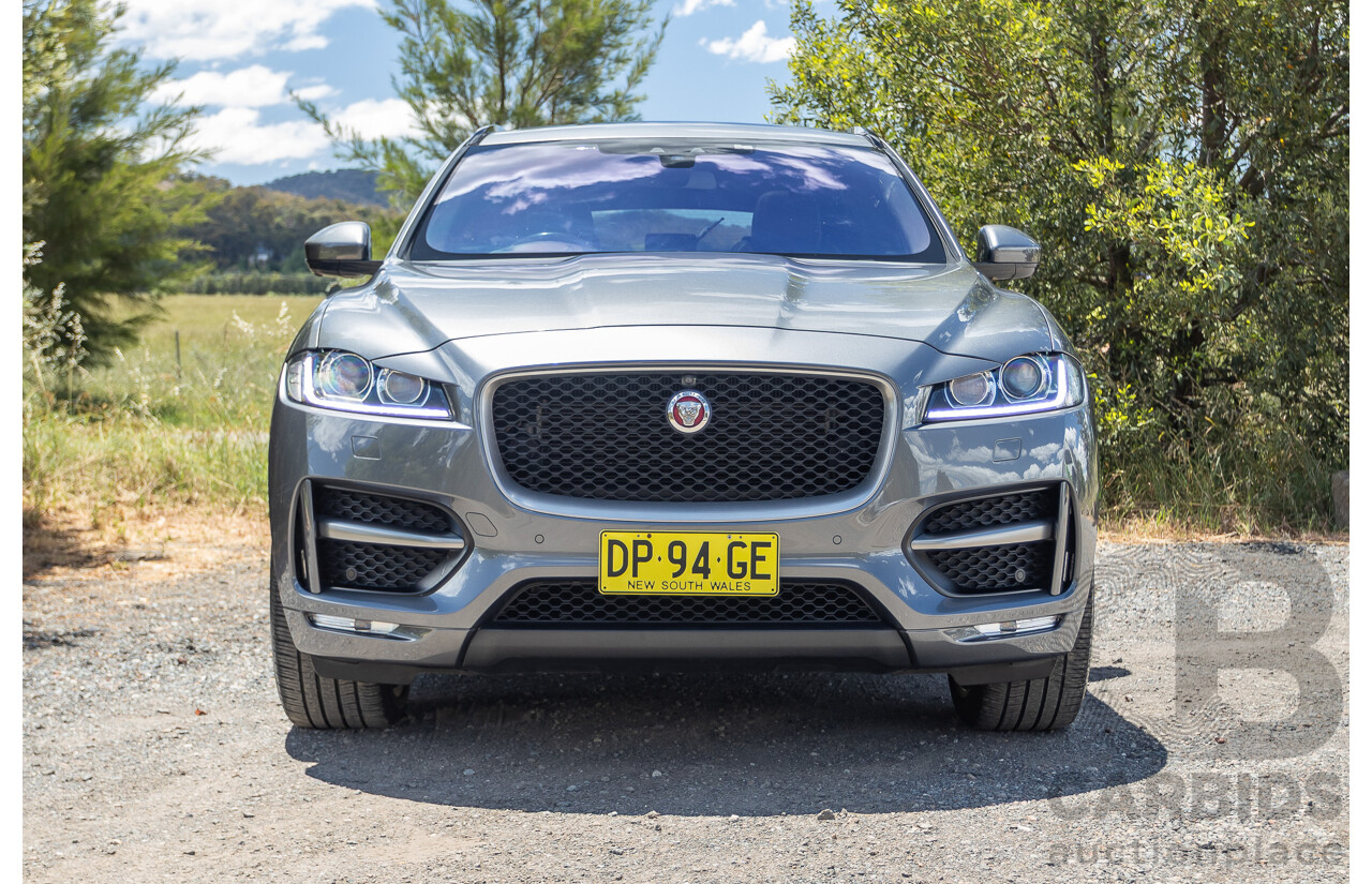 7/2016 Jaguar F-Pace 35t R-Sport (AWD) 4D Wagon Ammonite Grey Metallic Supercharged V6 3.0L