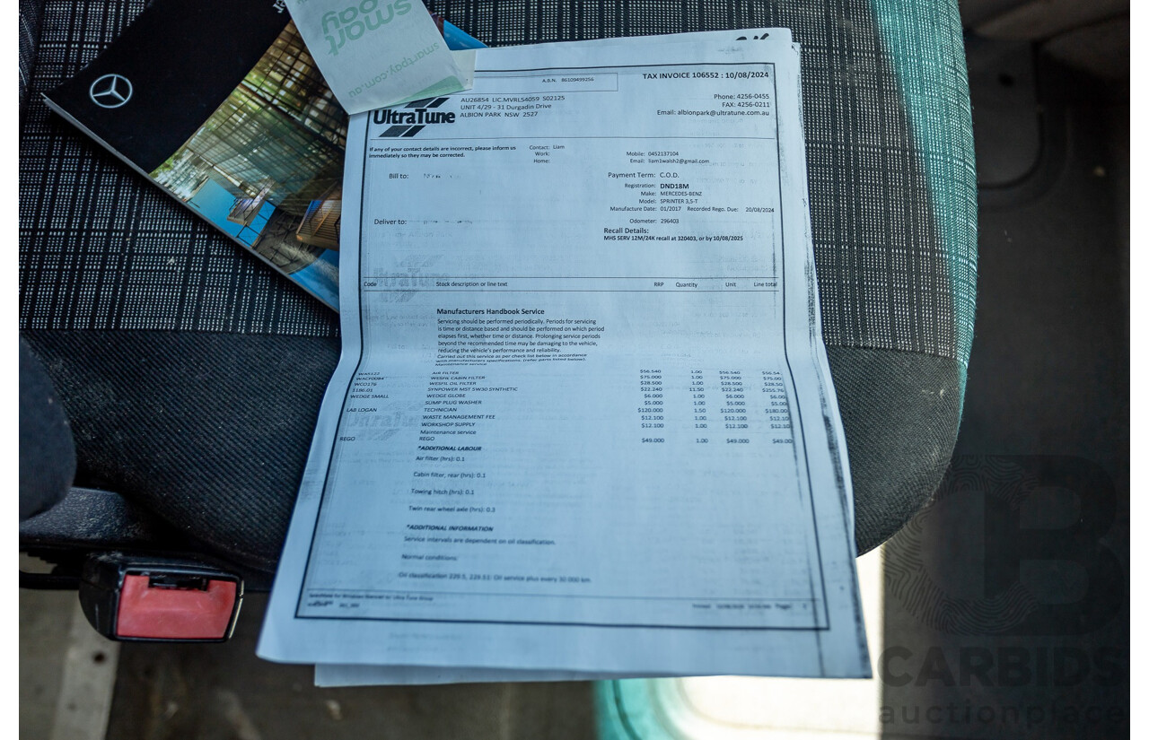 5/2017 Mercedes-Benz Sprinter 316cdi MWB MY17 4d Van White Turbo Diesel 2.1L