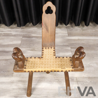 Vintage Spanish Birthing Chair