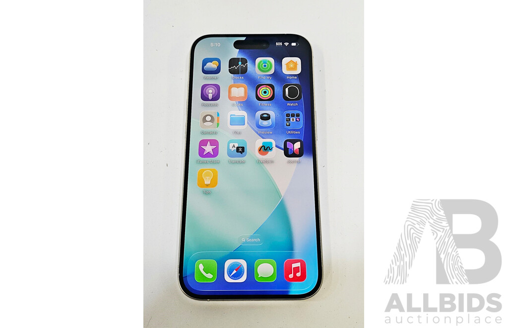 Apple (A3102) 6.1-Inch LTE 128GB IPhone 15 Pro (White Titanium)