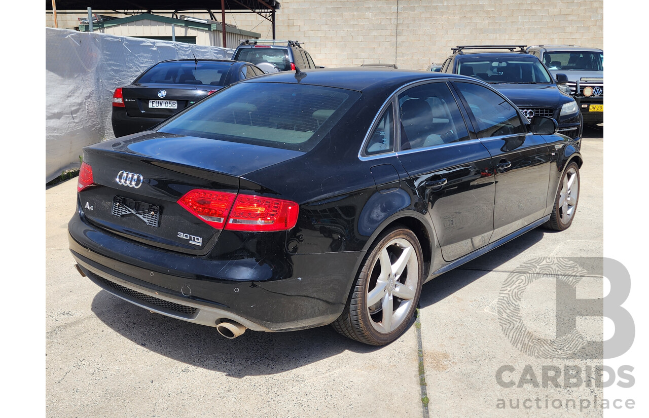 5/2010 Audi A4 3.0 TDI Quattro B8 (8K) MY11 4d Sedan Black 3.0L