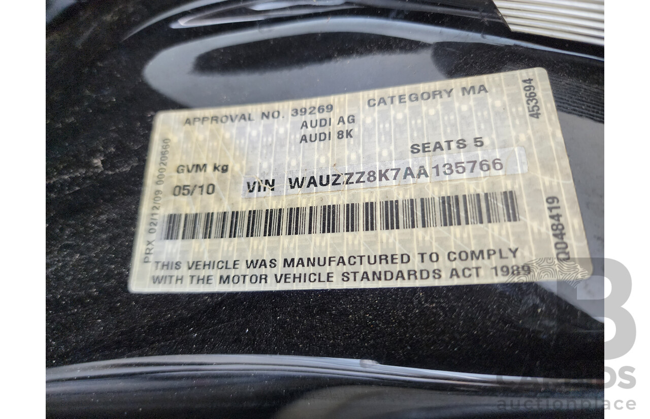 5/2010 Audi A4 3.0 TDI Quattro B8 (8K) MY11 4d Sedan Black 3.0L