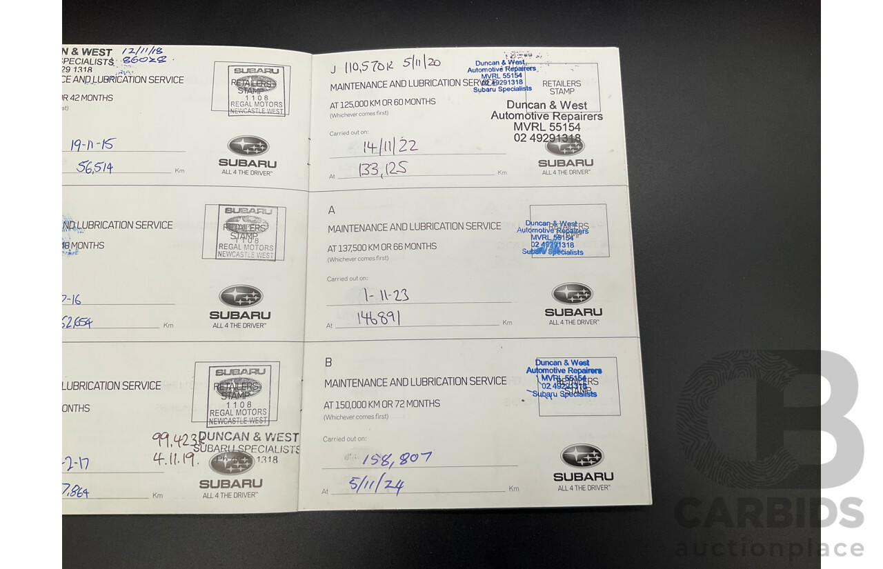 5/2012 Subaru Outback 2.5i MY12 4d Wagon Dark Grey Metallic 2.5L