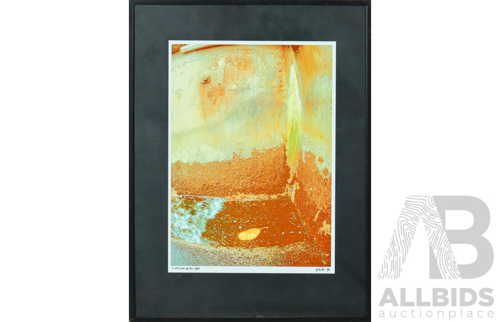 S. Parker (20th C., Australian, Active c1990s), Circular Quay (1990) & Quiet Sea I [Landscape 35 of 1996], Pair Original Mixed Media Prints, 31 x 41 cm & 41 x 31 cm (frames) (2)