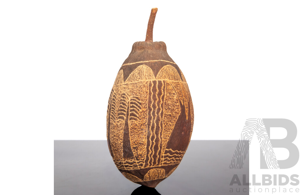 Vintage Carved Boab Seed