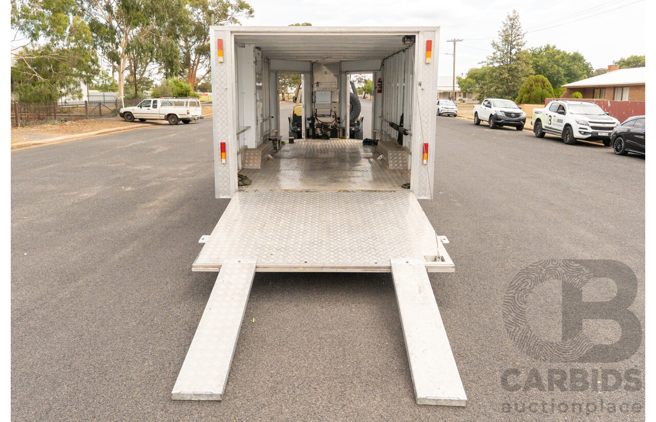 01/2014 All Star Metal Fabrication 'The Pig'  Enclosed Vehicle Trailer with Electric Tailgate & Solar