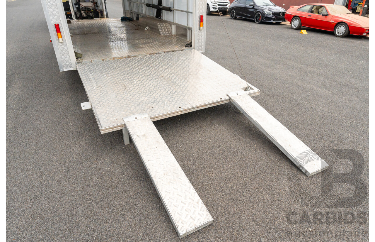 01/2014 All Star Metal Fabrication 'The Pig'  Enclosed Vehicle Trailer with Electric Tailgate & Solar