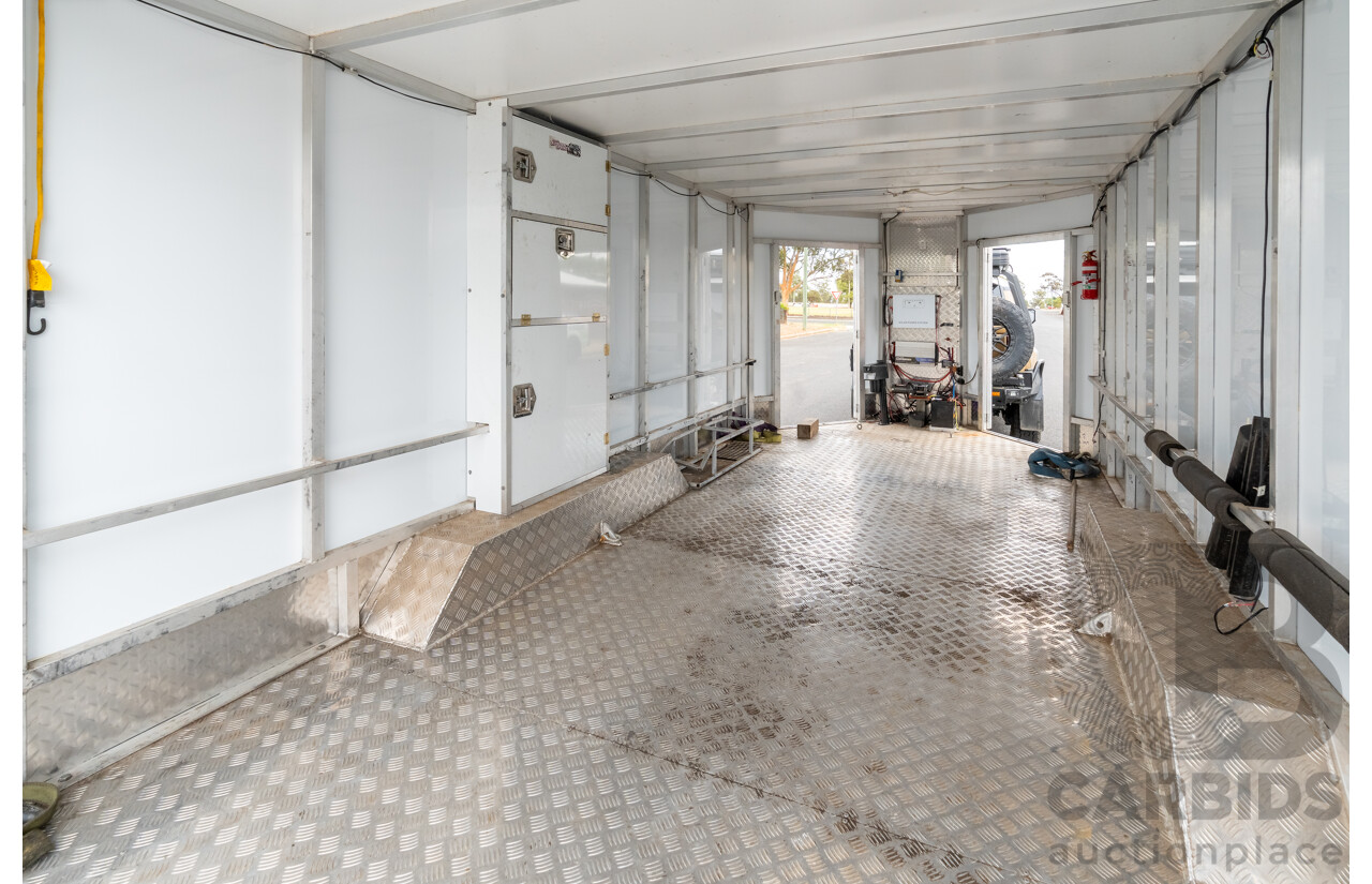01/2014 All Star Metal Fabrication 'The Pig'  Enclosed Vehicle Trailer with Electric Tailgate & Solar