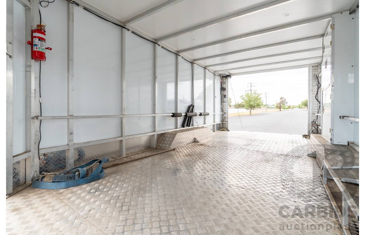 01/2014 All Star Metal Fabrication 'The Pig'  Enclosed Vehicle Trailer with Electric Tailgate & Solar