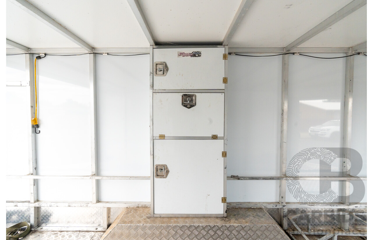 01/2014 All Star Metal Fabrication 'The Pig'  Enclosed Vehicle Trailer with Electric Tailgate & Solar
